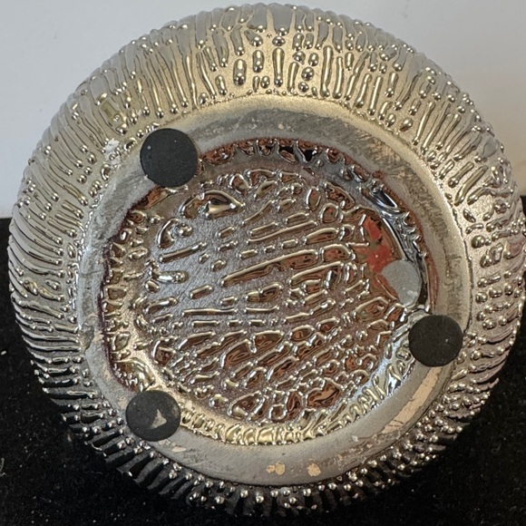 vintage Lerman Glass and Silver Textured Vase - Picture 5 of 5